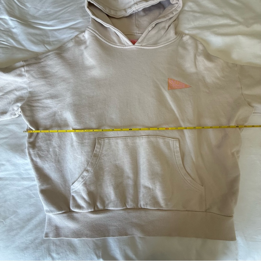 Starfit Beach Club Women’s Neutral Beige Hoodie Sweatshirt Size Medium Pullover - Picture 10 of 12